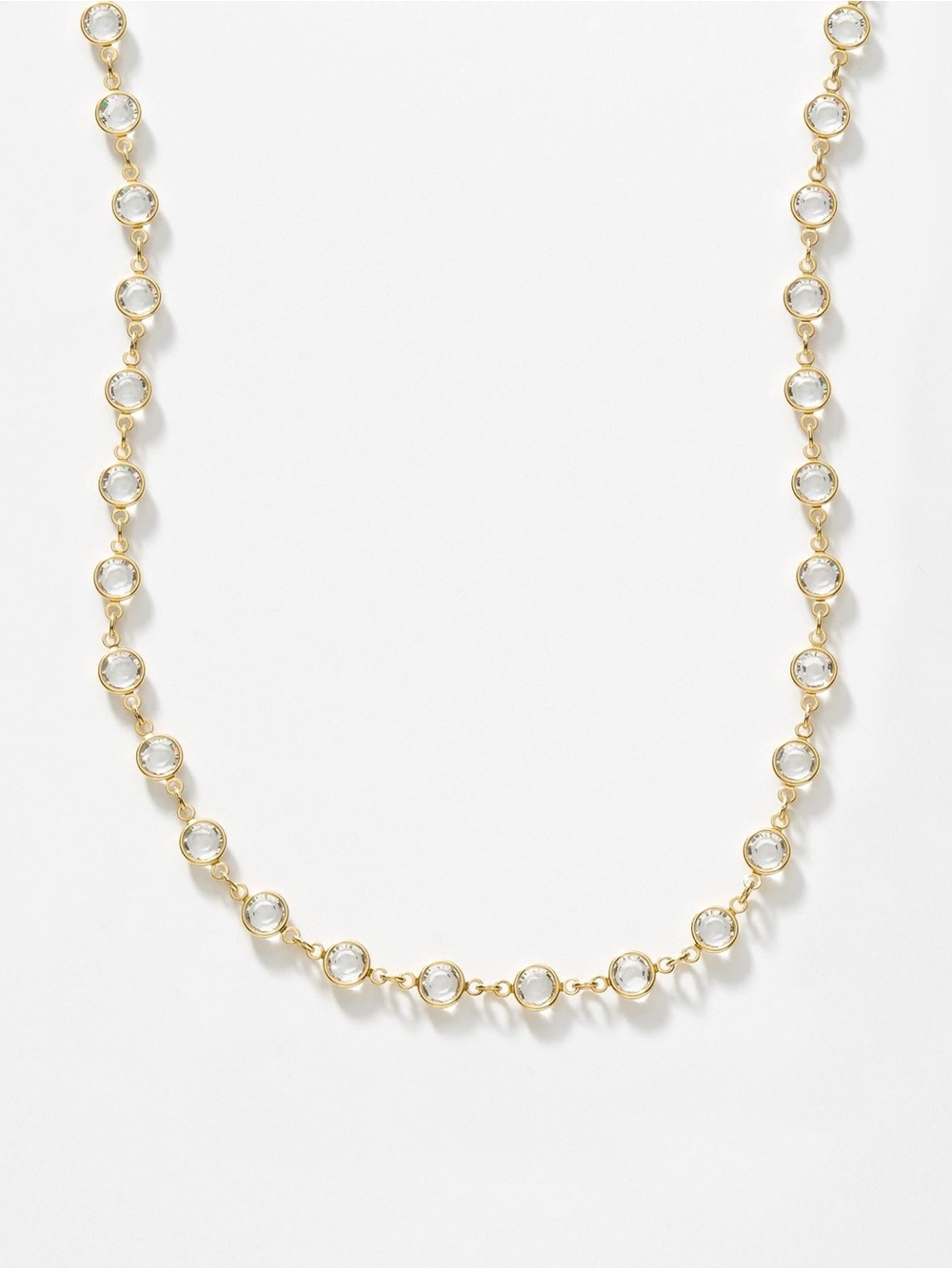 Touchstone Crystal by Swarovski Gold Chanelle Endless Loop Necklace